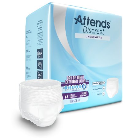 Attends Healthcare Products AttendsDiscreet Adult Absorbent Underwear Pull On X-Large Disposable Heavy Absorbency - APPNT40