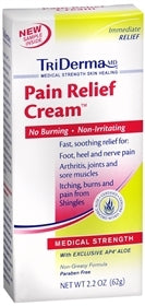 TriDerma TriDerma MD Topical Pain Relief 4% - 1.25% Strength Lidocaine / Menthol Cream 2.2 oz. - 18222800040