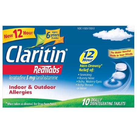 MSD Consumer Care Claritin Redi Tabs Allergy Relief 5 mg Strength Tablet 10 per Box - 4110080554