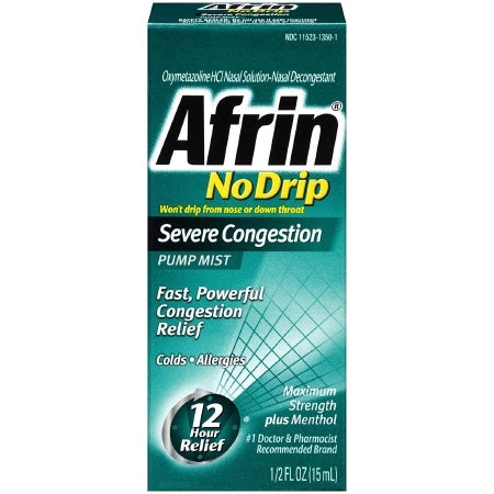 MSD Consumer Care Afrin No Drip Severe Congestion Sinus Relief 0.05% Strength Nasal Spray 15 mL - 11523135001