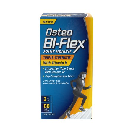 Osteo-Bi-Flex with 5 Loxin Advanced - Joint Health Supplement Vitamin D / Glucosamine 2000 IU - 1500 mg Strength Caplet 80 per Bottle - 03076819607