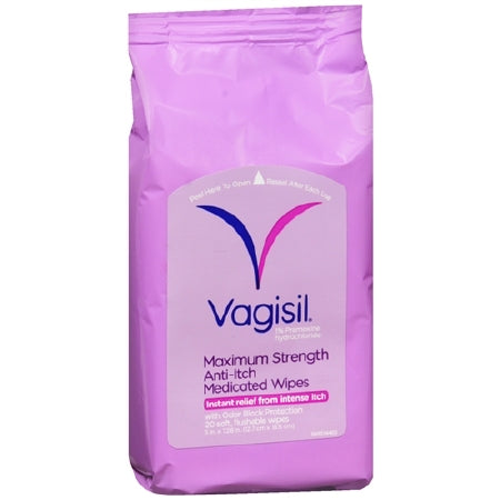 Vagisil - Itch Relief 1% Strength Towelette 12 per Box Individual Packet - 01150906002
