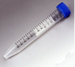 Globe Scientific - Centrifuge Tube Conical Bottom Plain 17 X 120 mm 15 mL Blue Screw Cap Polypropylene Tube - 6286