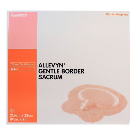 Allevyn Gentle Border - Silicone Foam Dressing 8-1/2 X 9 Inch Sacral Silicone Gel Adhesive with Border Sterile - 66801031