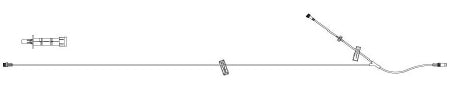ICU Medical LifeCare PCA Extension Set 86 Inch Tubing 1 Port 2.6 mL Priming Volume DEHP-Free - 1427928