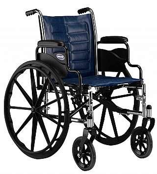 Tracer EX2 - Wheelchair Dual Axle Desk Length Arm Midnight Blue Upholstery 18 Inch Seat Width Adult 250 lbs. Weight Capacity - TREX28RP