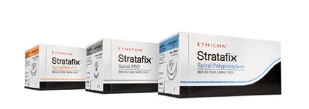 STRATAFIX Bidirectional Knotless Tissue Control Device - Suture with Needle Absorbable Uncoated Violet Suture Spiral PDO Size 0 24 cm Suture Double-Armed 26 mm Length 1/2 Circle Reverse Cutting Needle - SXPD2B415
