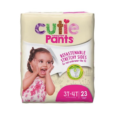 Cutie Pants - Female Toddler Training Pants Size 3T to 4T Disposable Heavy Absorbency - CR8008