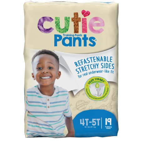 Cutie Pants - Male Toddler Training Pants Pull On with Tear Away Seams Size 4T to 5T Disposable Heavy Absorbency - CR9007