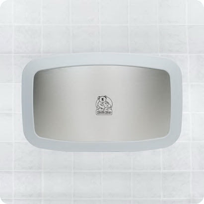 Koala Koala Bear Kare Baby Changing Station Horizontal Wall Mount Gray Polypropylene Cabinet, Stainless Steel Veneer Panel - KB200-01SS