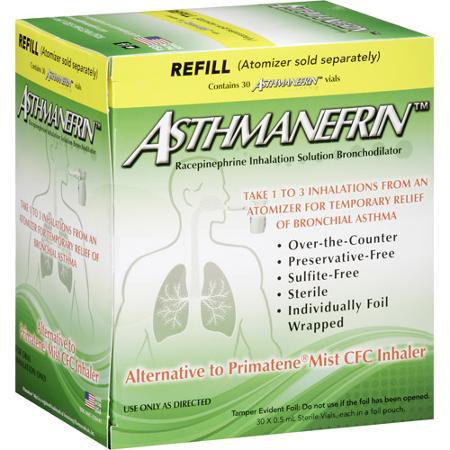 Asthmanefrin - Asthma Relief Refill Kit 11.25 mg Strength Inhalation Solution 30 per Box - 30487278401