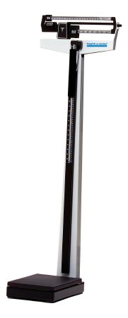 Health O Meter - Floor Scale Balance Beam Display 500 lbs. Capacity Black / White Analog - 450KLWH
