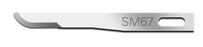 Cincinnati Surgical Swann-Morton Mini Surgical Blade Stainless Steel Size 67 Sterile Disposable - 01SM67