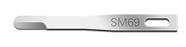 Cincinnati Surgical Swann-Morton Mini Surgical Blade Stainless Steel Size 69 Sterile Disposable - 01SM69