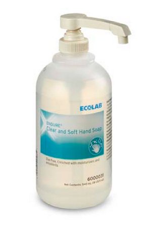 Ecolab Endure Clear and Soft Soap Liquid 540 mL Dispenser Refill Bottle Scented - 6000031