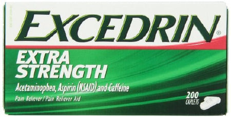 Novartis Excedrin Extra Strength Pain Relief 250 mg - 250 mg - 65 mg Strength Acetaminophen / Aspirin / Caffeine Capsule 200 per Bottle - 67200020