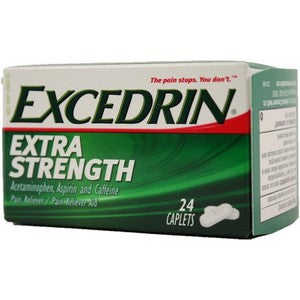 Novartis Excedrin Extra Strength Pain Relief 250 mg - 250 mg - 65 mg Strength Acetaminophen / Aspirin / Caffeine Capsule 24 per Bottle - 30067200024