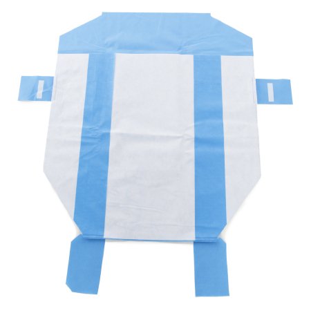 SMART-FOLD* H650 - Sterilization Wrap White / Blue 40 X 55 Inch Dual Layer SMS Polypropylene Steam / EO Gas / Hydrogen Peroxide - 14277
