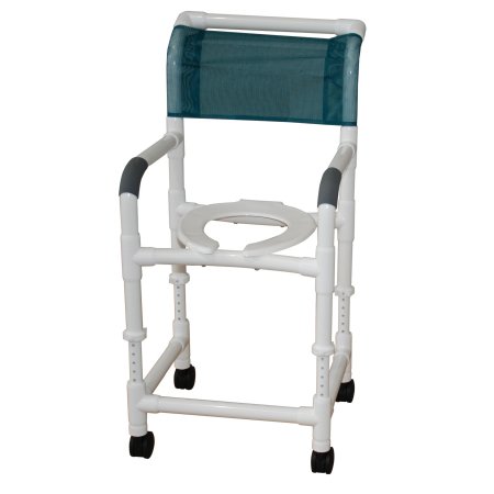 Mjm International Shower Chair  Push Handle Pvc Frame Mesh Back - 118-3-ADJ