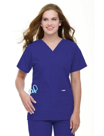 Landau Uniforms - Scrub Shirt Medium Grape 4 Pockets Short Set-In Sleeve Female - 8219RPPMED