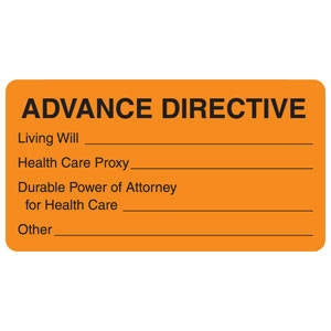Tabbies Pre-Printed Label Communication Fill In Patient Information Label Fluorescent Orange 1-3/4 X 3-1/4 Inch - AP3500