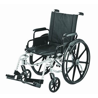 Merits Health Products Wheelchair  Dual Axle Desk Length Arm Flip Back / Padded Arm Style 8 Inch Front Casters / 24 Inch Rear Wheels Black Upholstery 20 Inch Seat Width 250 Lbs. Weight Capacity - L222-WMDIMU
