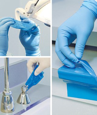 SPS Medical Supply Instrument Surface Barrier Film 4 X 6 Inch, Clear, With Finger, Lift Edge - BFCL
