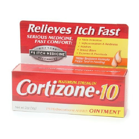 Chattem Cortizone-10 Itch Relief 1% Strength Ointment 2 oz. Tube - 41167003396