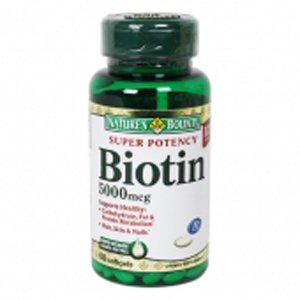 US Nutrition Nature's Bounty Biotin Supplement Vitamin B7 5000 mcg Strength Softgel 60 per Bottle - 74312134302