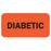 Tabbies Pre-Printed Label Advisory Label Diabetic Fluorescent Red 1-1/2 X 3/4 Inch - 40528