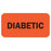 Tabbies - Pre-Printed Label Auxiliary Label Red Diabetic Black Safety and Instructional 1-1/2 X 3/4 Inch - 40528