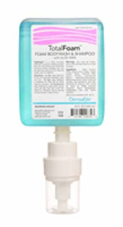 DermaRite Industries TotalFoam Shampoo and Body Wash 1000 mL Dispenser Refill Bottle Mild Scent - 0026F