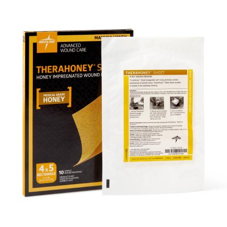 TheraHoney - Honey Impregnated Wound Dressing 4 X 5 Inch Porous Material Manuka Honey Sterile - MNK0077