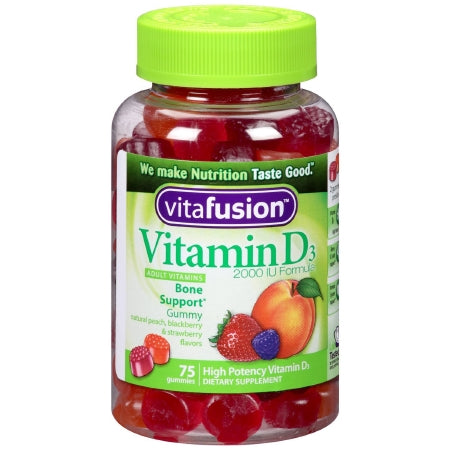 Church and Dwight Vitafusion Vitamin Supplement Vitamin D 2000 IU Strength Gummy 75 per Bottle Assorted Fruit Flavors - 2791702133