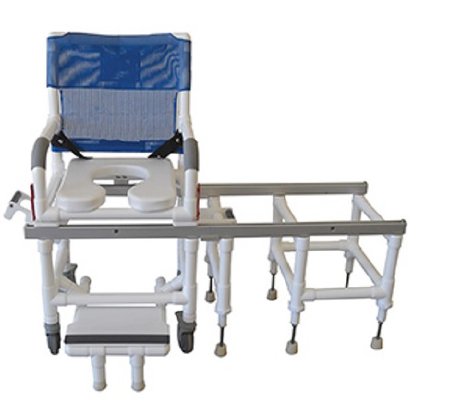 100 Series - Bath Bench Adjustable Arm Plastic Frame With Backrest 23 Inch Seat Width - Mjm International - D116-5-SLIDE-SP