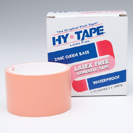 Hy-Tape International Hy-Tape Medical Tape Waterproof Zinc Oxide-Based Adhesive 1-1/2 Inch X 5 Yard Pink NonSterile - 115LF