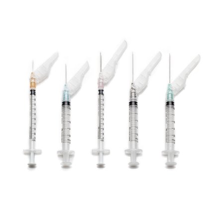 SurGuard - Syringe with Hypodermic Needle 3 mL 21 Gauge 1 Inch Ultra Thin Wall Hinged Safety Needle - SG303L2125