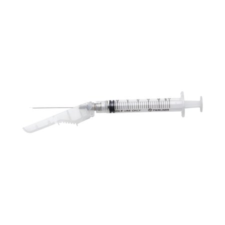 SurGuard - Syringe with Hypodermic Needle 3 mL 22 Gauge 1-1/2 Inch Ultra Thin Wall Hinged Safety Needle - SG3-03L2238