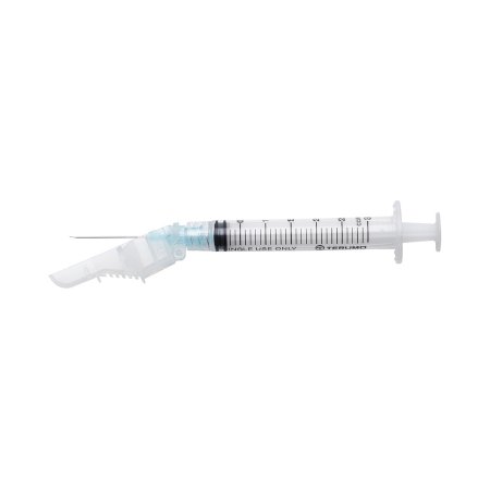 SurGuard - Syringe with Hypodermic Needle 3 mL 23 Gauge 1 Inch Ultra Thin Wall Hinged Safety Needle - SG3-03L2325
