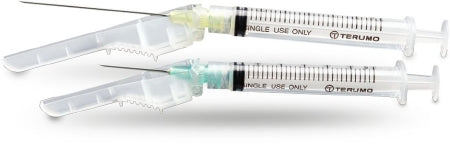 Terumo Medical SurGuard 3 Syringe with Hypodermic Needle 3 mL 25 Gauge 5/8 Inch Detachable Needle Safety Hinged Needle - SG3-03L2516