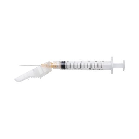 SurGuard - Syringe with Hypodermic Needle 3 mL 25 Gauge 1 Inch Ultra Thin Wall Hinged Safety Needle - SG3-03L2525