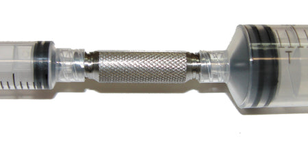 Shippert Medical Technologies Syringe Transfer Connector 3 mm, Metal, Luer Lock to Luer Lock - 3-T-TLL3