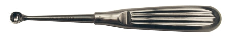 BR Surgical BR Surgical Bone Curette Bruns 9 Inch Length Single-ended Hollow Handle with Grooves Size 00 Tip Straight Oval Cup Tip - BR32-47089