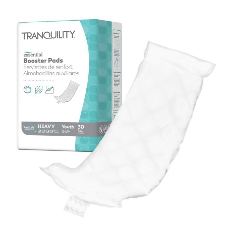 Tranquility Essential - Incontinence Booster Pad 3-1/4 X 12 Inch Heavy Absorbency Superabsorbant Core Youth Youth Unisex Disposable - 2770