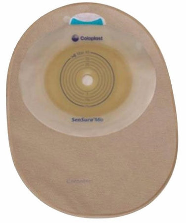 Coloplast SenSura Mio Filtered Ostomy Pouch One-Piece System 7 Inch Length, Midi 1-3/8 Inch Stoma Closed End Flat, Pre-Cut - 10824