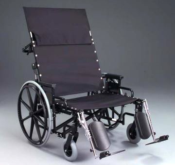 Gendron Regency XL 2000 Bariatric Reclining Wheelchair Heavy Duty Full Length Arm Removable Arm Style Mag Wheel Black 30 Inch Seat Width 700 lbs. Weight Capacity - 6730-22-62-78-29-13-8