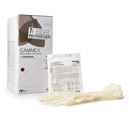 GAMMEX Non-Latex Sensitive - Surgical Glove Size 7.5 Sterile Pair Polychloroprene Extended Cuff Length Smooth Cream Chemo Tested - 20277275