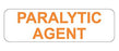 Indeed - Pre-Printed Label Auxiliary Label White Paper Paralytic Agent Orange Safety and Instructional 3/4 X 2-1/2 Inch - 17352