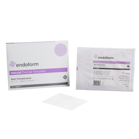 Endoform Natural Dermal Template - Collagen Dressing Without Border Collagen /Glycosaminoglycans (GAGs) 4 X 5 Inch 10 Count - 529313