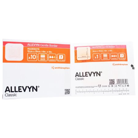 Allevyn Gentle Border - Silicone Foam Dressing 4 X 4 Inch Square Silicone Gel Adhesive with Border Sterile - 66800270